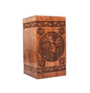 Urnas de cremación marrones de madera Natural modernas de estilo americano hechas a mano para adultos, hombres, mujeres, funerario decorativo, logotipo personalizado - Product Image 3