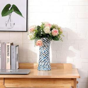 Handcrafted <b>Mosaic</b> Glass Flower <b>Vase</b> Decorative Floral Accent for Home & Table Decor - Product Image 4