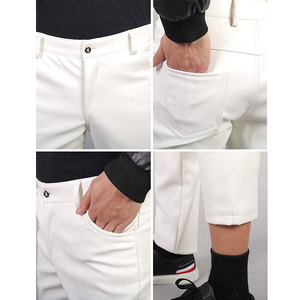 Pantalones de Cuero para Hombre, Estilo Moderno, Alta Calidad, Cintura Media, Diseño Recto y Liso, Impermeables y Ligeros - Product Image 5