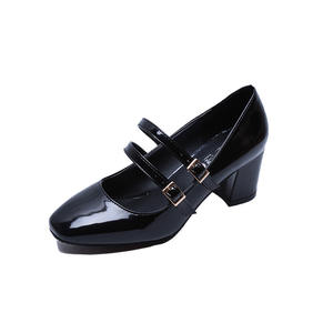 Nouvelles chaussures Mary Jane de style français printemps-été, ballerines rétro britanniques à semelle épaisse en cuir, chaussures à talons hauts élégantes et cool - Product Image 5