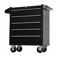 Coffre à outils métallique portable de qualité supérieure à 5 tiroirs verrouillables pour atelier de réparation automobile, garage, atelier industriel