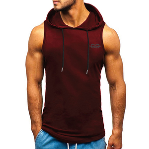 Bas quantité minimale de commande prix de gros conception personnalisée sweat à capuche hommes sans manches impression personnalisée respirant manches Offre Spéciale moins sweat à capuche - Product Image 5