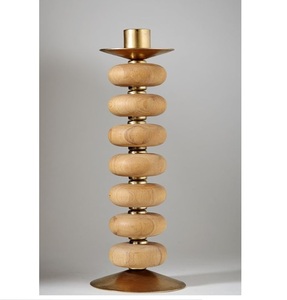 Mango Wooden Top Selling <b>Candle</b> Pillars High Quality Table Top <b>Dinner</b> Table Wedding Used New Design - Product Image 3