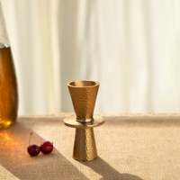 Jigger à cocktail moderne japonais de luxe en acier inoxydable avec anneau en bois, écologique et personnalisable, outil de mesure pour bar et vin