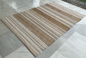 Usine directe prix du fabricant Style moderne fait à la main Jute Dhurry tapis indien tissé à la main tissé léger paillassons - Product Image 5