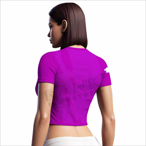 Camisetas cortas para mujer a precio económico, en stock, hechas con material duradero, camisetas cortas para mujer con MOQ bajo. - Product Image 2