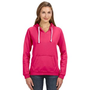 Sweat-shirt à capuche ample en molleton 100 % coton écologique noir de haute qualité pour femme, à manches longues - Product Image 2