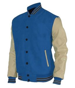 Unisex Vintage Jacket Letterman Leather Sleeves Wholesale Custom Logo Men's Varsity Jackets CollegeBaseballjacket for men - Product Image 1