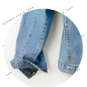 Wholesale 350 GSM Heavy Weight <b>Men's</b> <b>Jeans</b> Customized Business Direct Cut with French Zipper Cheap Denim <b>Shirt</b> - Product Image 3