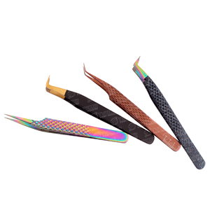 Meilleure vente pince à épiler diamantée de haute qualité testée à la main outil d'extension de cils en acier inoxydable marque privée fibre de beauté - Product Image 1