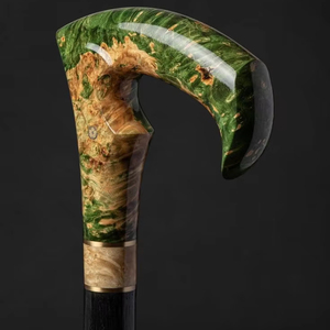 ไม้เท้าเรซินไม้กันลื่นที่มีด้ามจับแข็งแรงหลายรูปทรงสำหรับคนสูงอายุที่ฟื้นฟู - Product Image 1