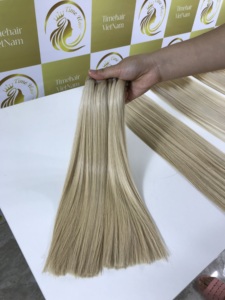 Virgen vietnamita Remy extensiones de cabello a granel Natural suelta onda profunda Rubio raíces oscuras puro crudo sin procesar ondas competitivas - Product Image 6