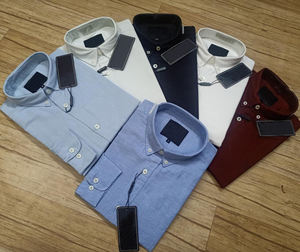 Haute qualité 100% coton Oxford hauts hommes à manches longues affaires chemise formelle Slim Fit doux automne ODM approvisionnement - Product Image 1