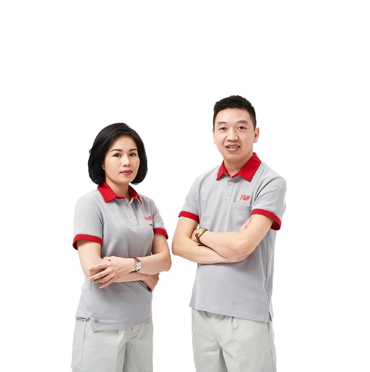 Best Selling Grey+Red Short Sleeve Polo Shirt For Both Men And Women Custom Logo And Packaging Supported