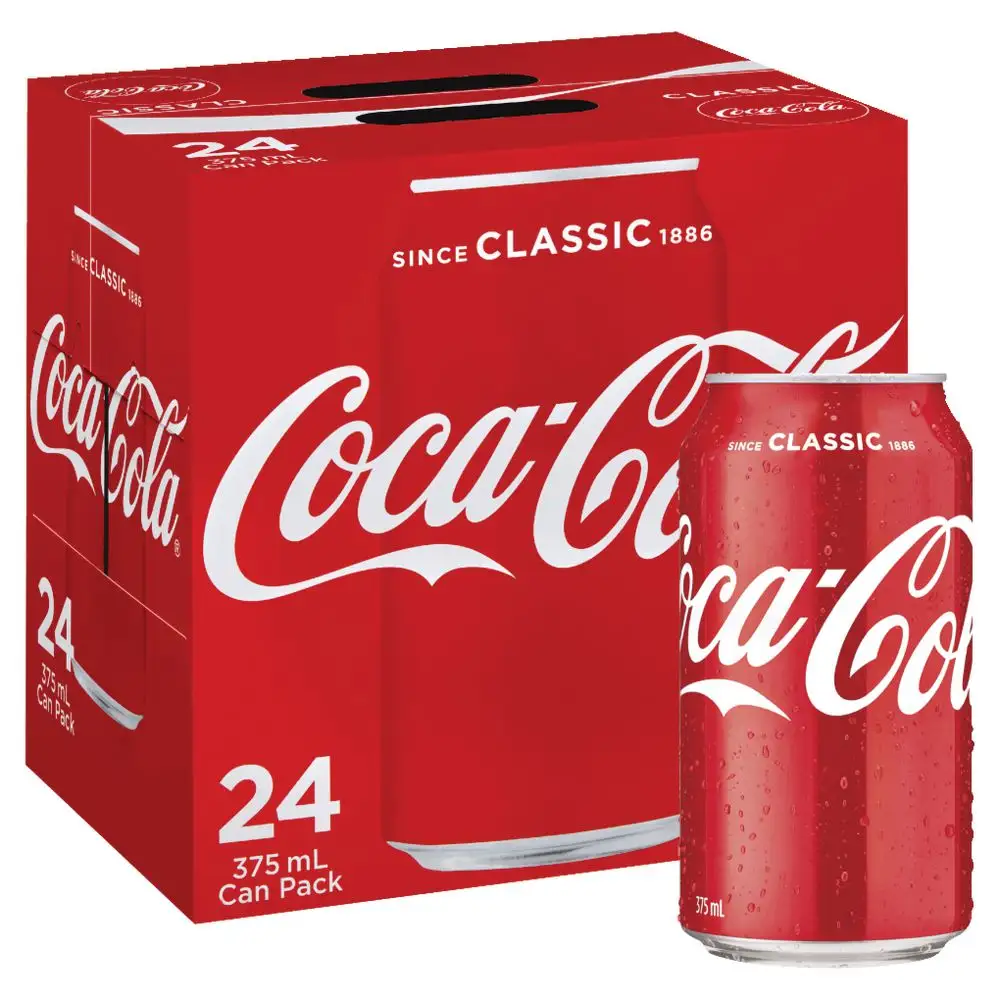Coca Cola оригинал, 12 унц. Банок, 24 упаковки