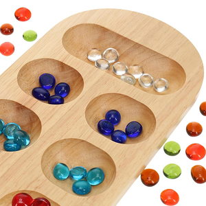 22 inch Deluxe mancala trò chơi hội đồng quản trị với tự nhiên rắn gỗ Hội Đồng Quản trị và Đá ThủY Tinh - Product Image 3