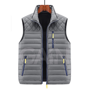 Chaleco Acolchado Informal de Color Sólido para Hombre, de Invierno, de Poliéster, Transpirable, Cortavientos, Ropa de Calle - Product Image 1