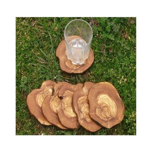 Dessous de verre en bois d'acacia de forme ronde de conception de luxe pour la maison, hôtel, restaurant, accessoires d'ustensiles de cuisine les plus vendus - Product Image 1