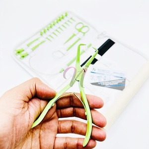 อุปกรณ์ต่อผมอเนกประสงค์แบบ3รูเคลือบผงสีเขียวอ่อนอุปกรณ์ต่อผมทำจากสเตนเลสทนทานออกแบบโลโก้ได้ตามต้องการ - Product Image 3