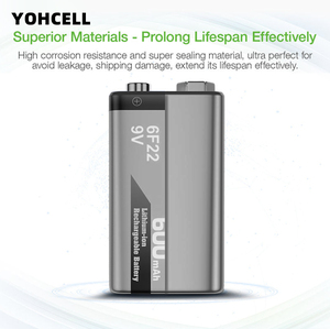 <span class=keywords><strong>4</strong></span> gói yohcell 9 <span class=keywords><strong>volt</strong></span> pin có thể sạc lại pin 600mAh pin <span class=keywords><strong>Lithium</strong></span> Ion - Product Image 5