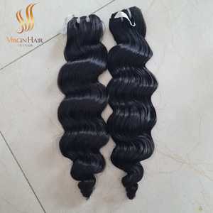 Cabello Virgen Remy con Ondas Profundas Sueltas, Grado 10A, Trama Doble a Máquina, Paquetes con Frente de Encaje HD Transparente - Product Image 1