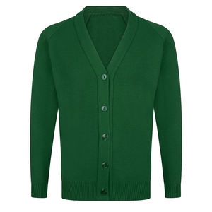 Men Winter Thick Knit <b>Cardigan</b> Sweater with Covered Button Front Logo Long Sleeves School Uniform <b>Coat</b> - Product Image 5