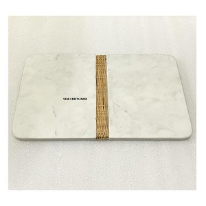 Osier de concepteur attrayant avec planche de Table en pierre de marbre planche à découper de cuisine professionnelle planche à découper en marbre antidérapante - Product Image 1