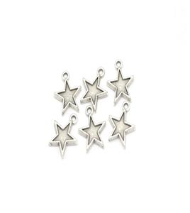 Petite étoile pendentif plat breloques avec anneau de saut ouvert pour collier bracelet boucle d'oreille pendentifs et breloques de bijoux fins - Product Image 1