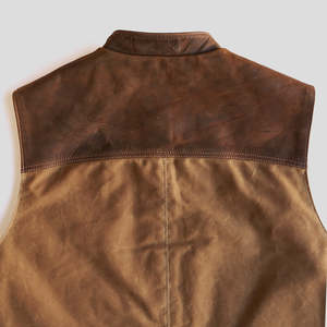 2025 nueva llegada logotipo personalizado transpirable hombres cuero chaleco chaqueta lona Reversible invierno temporada venta al por mayor nuevo diseño - Product Image 4