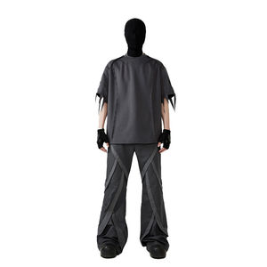 ODM เสื้อยืดล้างกรดผู้ชายโอเวอร์ไซส์พิมพ์ลายดิจิตัลสไตล์ฮิปฮอป - Product Image 4