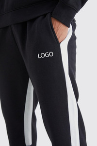 Custom 3D Puff Print <b>Stacked</b> Flared Sweatpants Men Streetwear Man Trousers <b>Jogger</b> Loose Fit Drawstring Closure Flat Embroidery - Product Image 3