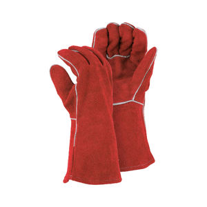 Guantes de soldadura de cuero de seguridad industrial Guantes de cuero resistentes a la abrasión y perforaciones para guantes de operador de equipo pesado - Product Image 4
