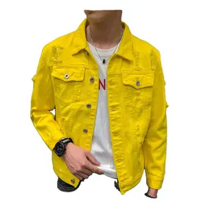 Buy Men's Mustard Yellow Solid Denim Jacket For Men Yellow Online At  Bewakoof 