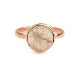 แหวนโบฮีเมียนที่สวยงามสำหรับผู้หญิง10มม. แหวนควอตซ์ประดับด้วยทับทิมสีทอง925ขอบโรสโกลด์ชุบทองทำด้วยมือแหวนชั้นดี - Product Image 4