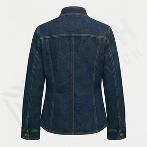 Veste en jean décontractée personnalisée pour hommes, grandes tailles, 100% coton, option logo sur le devant, respirante, veste d'hiver - Product Image 2