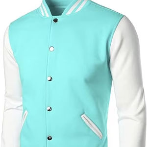 Chaqueta Universitaria Informal y de Invierno para Hombre OEM, Chaqueta Universitaria de Alta Calidad con Logotipo Personalizado para Jóvenes, Manga Larga - Product Image 2