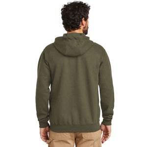 Sweat à capuche unisexe à manches longues personnalisé à la mode avec fermeture éclair pour l'hiver Sweats à capuche pour hommes 100% coton teint uni Service OEM disponible - Product Image 2