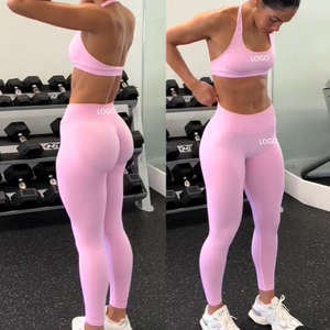 Ensemble de yoga sans couture de haute qualité pour femmes, vêtements de sport de gym, tenue de yoga extensible et respirante, vêtements de sport, vente en gros OEM - Product Image 4