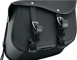 กระเป๋าอานมอเตอร์ไซค์หนังสีดำความหนาแน่นสูง - Product Image 4