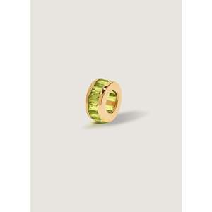 Pendentif Milestone Baguette Pierre de Naissance Peridot Motif Goutte d'Eau Or Rose & Platine Bijoux de Style Religieux avec Placage Rhodium - Product Image 1