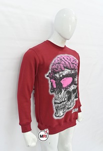 เสื้อกีฬาคอกลมผ้าฟลีซขนาดใหญ่สำหรับผู้ชายเสื้อพิมพ์ลายสกรีนโลโก้ออกแบบได้ตามต้องการ - Product Image 3