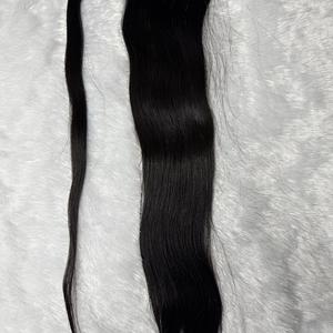 100% véritables extensions de cheveux indiens Remy faciles à utiliser tissage de queue de cheval à clipser avec texture ondulée - Product Image 3