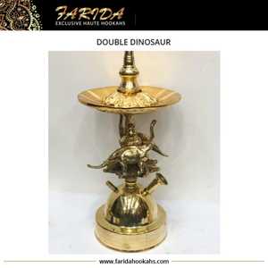 Venta caliente Farida Dinosaur Hookahs Juego portátil de lujo de mesa de latón macizo con caja de acabado de laca única embalada - Product Image 5