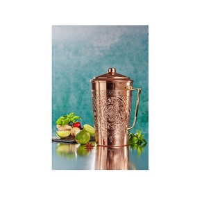 Luxury <b>copper</b> <b>jug</b> with fine polish and strong handle designed for elegant water service and spiritual lifestyle improvement - Product Image 6
