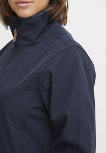 Best-seller Blazer bleu marine personnalisé Veste softshell imperméable pour femmes Prix usine Manches longues Coupe-vent Vestes de course d'extérieur - Product Image 4