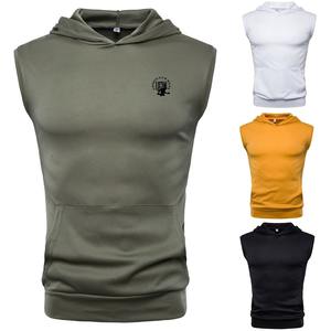 Sudaderas sin Mangas con Etiqueta OEM para Hombre, Ropa de Gimnasio con Cremallera, Sudaderas Transpirables de Secado Rápido de Poliéster/Algodón de Alta Calidad Hechas a Medida - Product Image 1