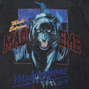 Camiseta Unisex con gráfico de Tigre, camiseta negra lavada de algodón, camisetas Unisex, camisetas de manga corta de verano 2025 - Product Image 5