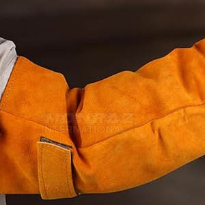 Protección ignífuga, brazo de soldadura de cuero de vaca resistente al calor, Mangas de brazo de soldadura de cuero - Product Image 5