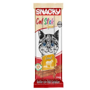 อาหารแมวแบบแท่ง SNACKY CAT โปรตีนสูง รสเนื้อแกะ เปลือกกรอบ ไส้เนื้อนุ่ม 3*5 กรัม ผลิตในตุรกี - Product Image 1