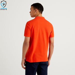 Men's for <b>Polo</b> T-<b>Shirts</b> Custom Logo Printed Solid Pattern Anti-Wrinkle Made of Polyester Cotton - Product Image 4
